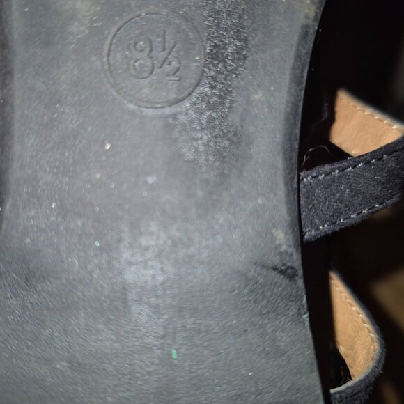 Mossimo Faux Suede Lace Front Zip Back Pointed Toe Flat Shoe Size 8.5 - Picture 3 of 7